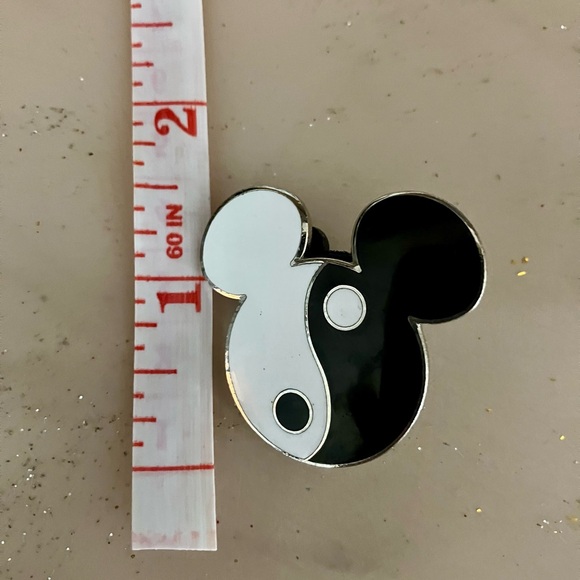 Disney Black and White Mickey Ying Ying Pin - Picture 3 of 4